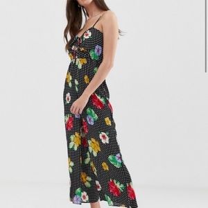 ASOS floral polka dot jumpsuit